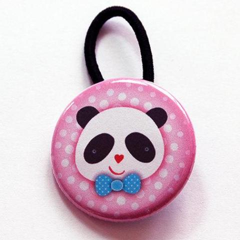 Panda Bear Ponytail Holder - Available in 3 Colors - Kelly's Handmade