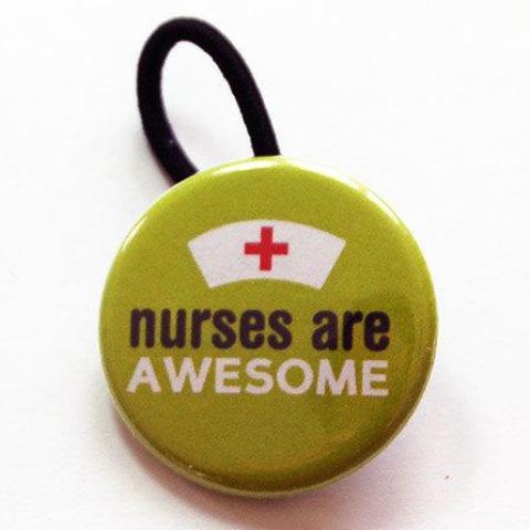 Nurses Are Awesome Ponytail Holder - Kelly's Handmade