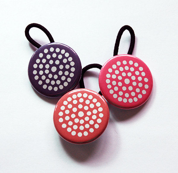 Polka Dot Ponytail Holder - Available in 3 Colors - Kelly's Handmade