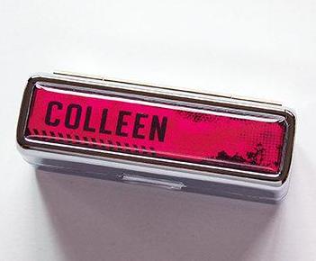Personalized Lipstick Case in Pink - Kelly's Handmade