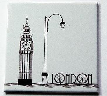 London Travel Magnet - Kelly's Handmade