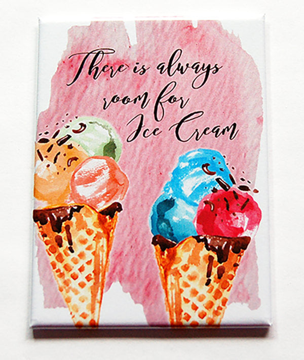 Always Room For Ice Cream Rectangle Magnet - Kelly's Handmade