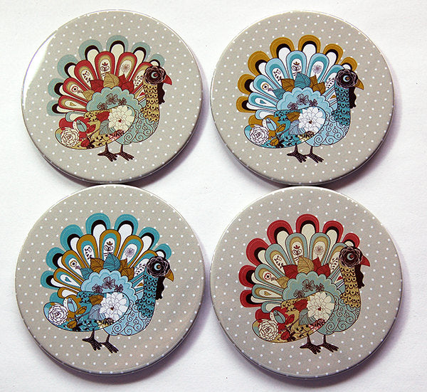 Thanksgiving Turkey Coasters - Kelly's Handmade