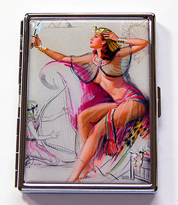 Egyptian Fantasy Slim Cigarette Case - Kelly's Handmade