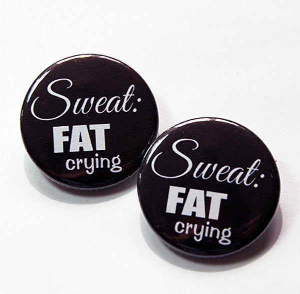 Sweat Is Fat Crying Shoelace Charms - Kelly's Handmade