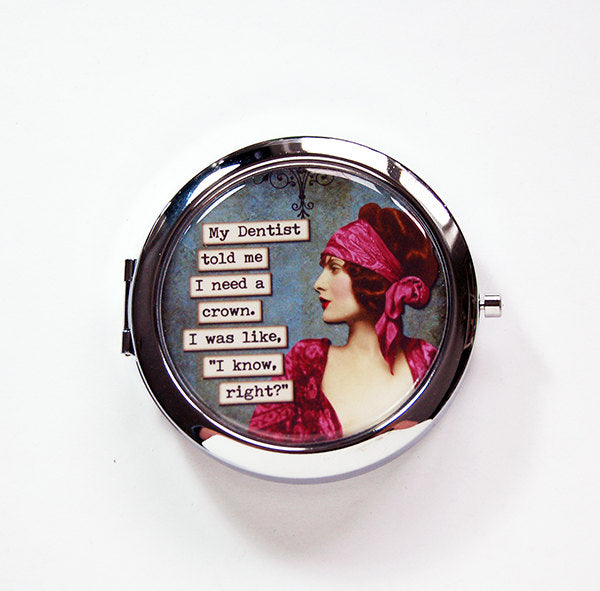 I Need A Crown Pill Case With Mirror - Kelly's Handmade