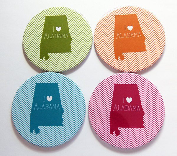 I Love Alabama Coasters - Kelly's Handmade