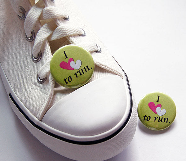 I Love to Run Shoelace Charms - Kelly's Handmade