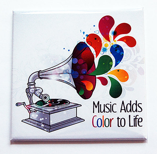 Music Adds Color To Life Magnet - Kelly's Handmade