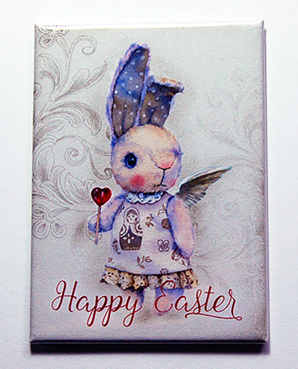 Easter Bunny Rectangle Magnet #2 - Kelly's Handmade