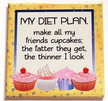 Diet Plan Humor Magnet - Kelly's Handmade