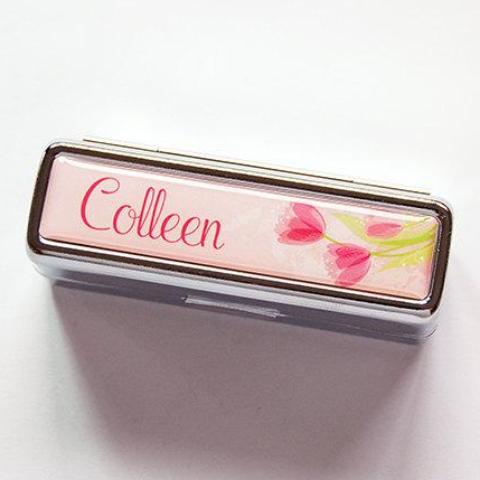 Tulip Personalized Lipstick Case in Pink - Kelly's Handmade