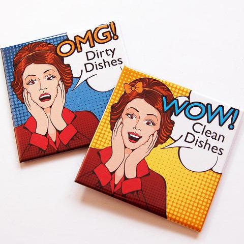 WOW Clean & Dirty Dishwasher Magnets - Kelly's Handmade