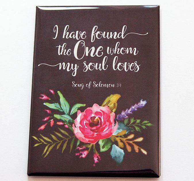 The One Whom My Soul Loves Rectangle Magnet #1 - Kelly's Handmade
