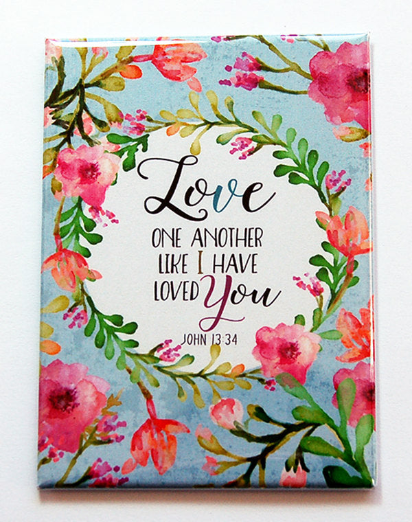Love One Another Rectangle Magnet - Kelly's Handmade