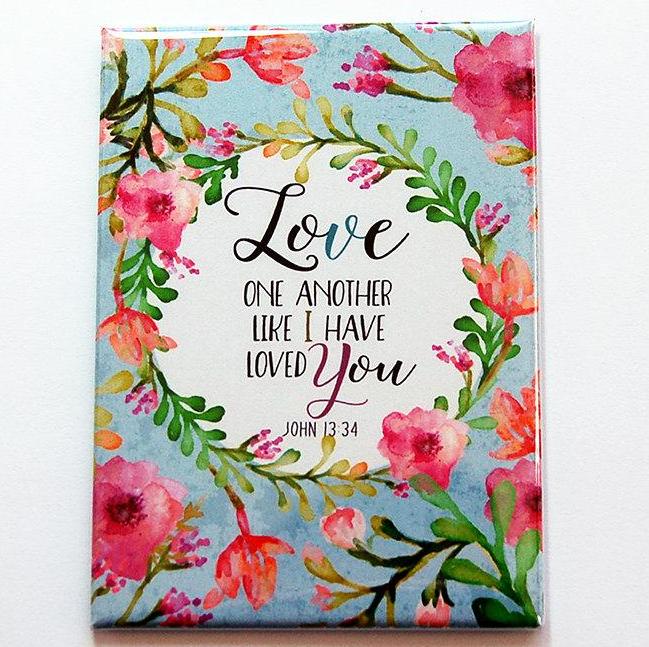 Love One Another Rectangle Magnet - Kelly's Handmade