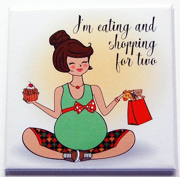 Eating And Shopping For Two Magnet - Kelly's Handmade