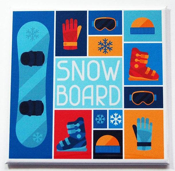 Snowboard Magnet - Kelly's Handmade