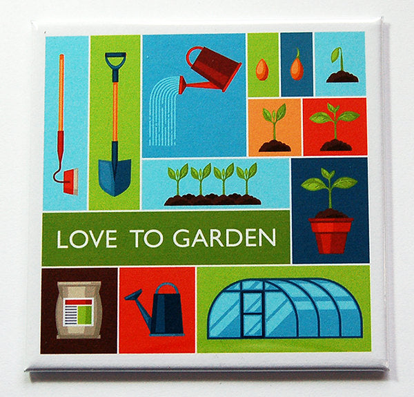 Love to Garden Magnet - Kelly's Handmade