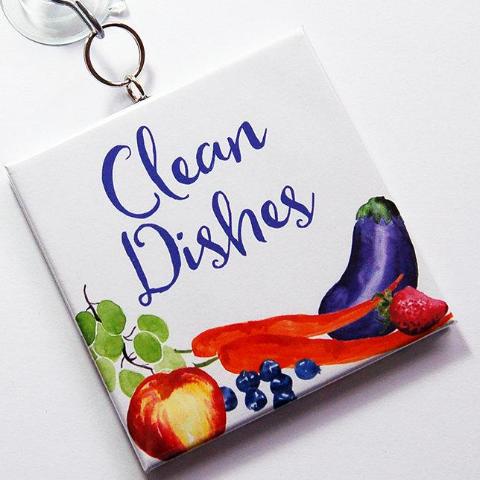 Fruit & Veggies Clean/Dirty Dishwasher Sign - Kelly's Handmade