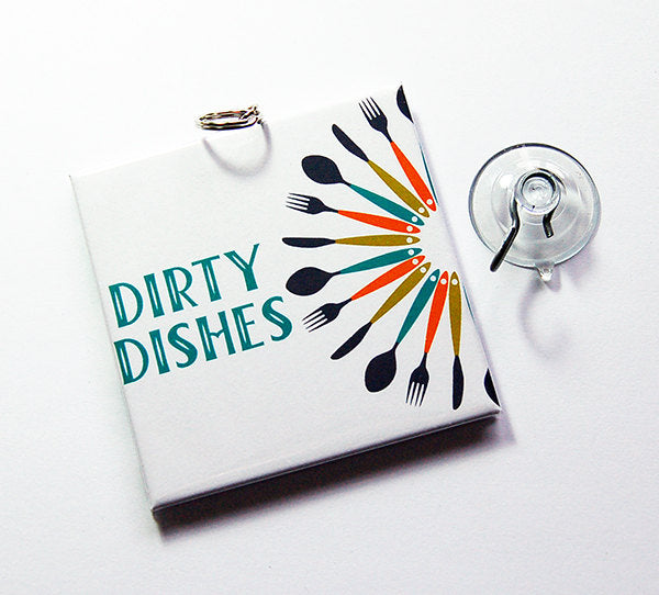 Retro Cutlery Clean/Dirty Dishwasher Sign - Kelly's Handmade