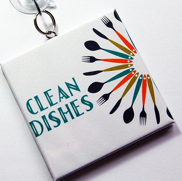 Retro Cutlery Clean/Dirty Dishwasher Sign - Kelly's Handmade