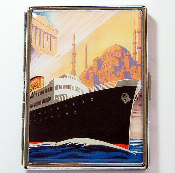 Cruise Ship Slim Cigarette Case - Kelly's Handmade