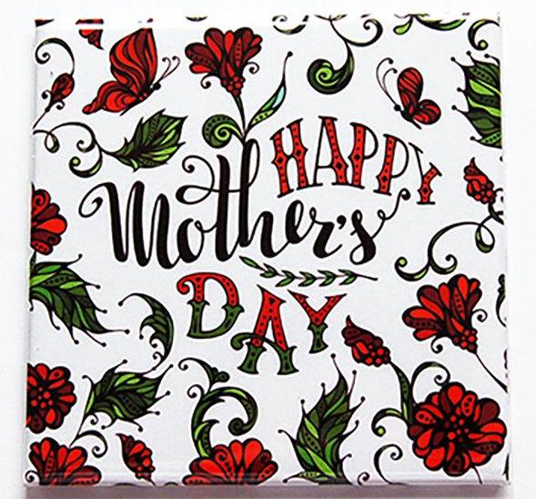 Happy Mothers Day Floral Magnet - Kelly's Handmade