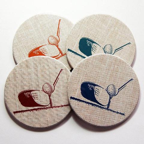 Golf Coasters for Dad - Kelly's Handmade