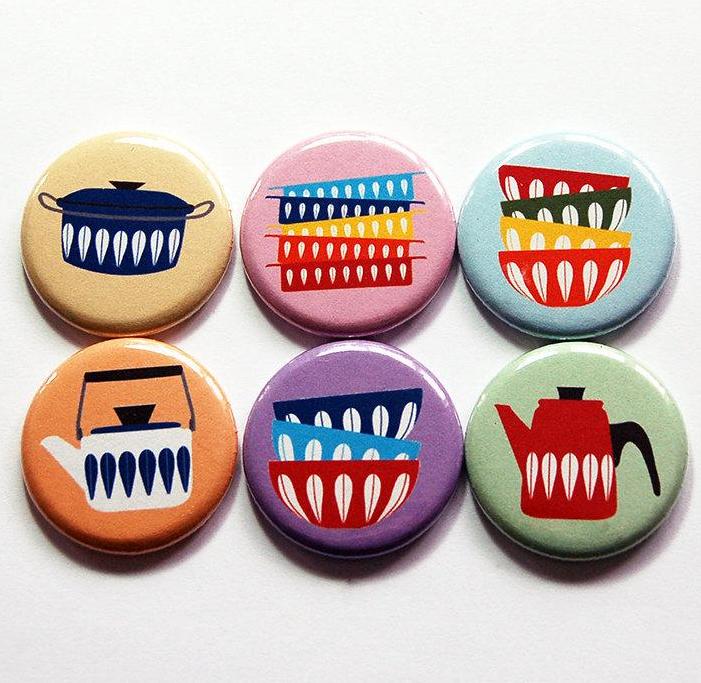 Kitchen Cuties Set of Six Magnets - Kelly's Handmade