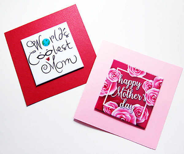 Happy Mother's Day Rose Magnet - Kelly's Handmade