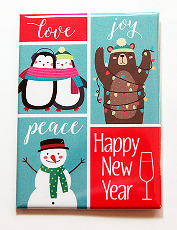 Happy New Year Cute Magnet - Kelly's Handmade