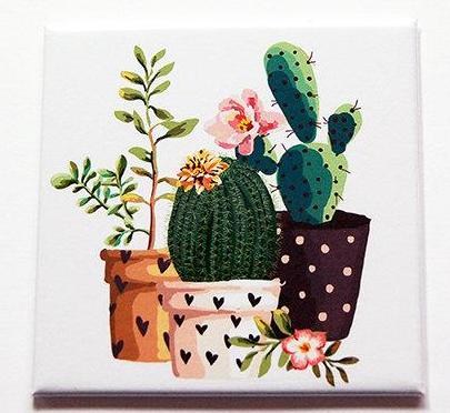 Potted Cactus Magnet - Kelly's Handmade