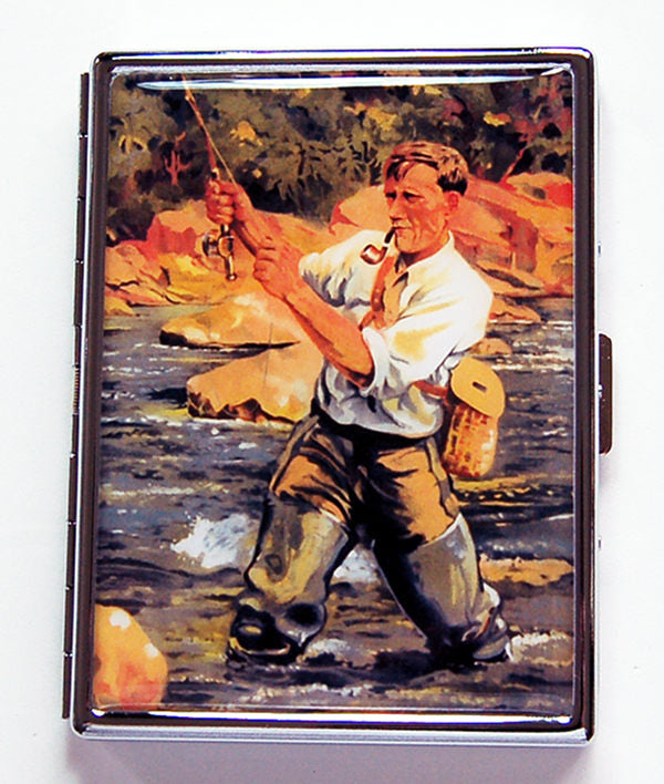 Fly Fishing Slilm Cigarette Case - Kelly's Handmade