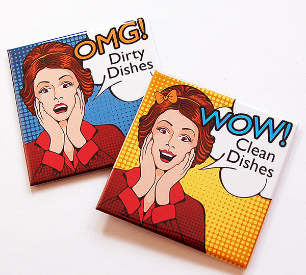 WOW Clean & Dirty Dishwasher Magnets - Kelly's Handmade