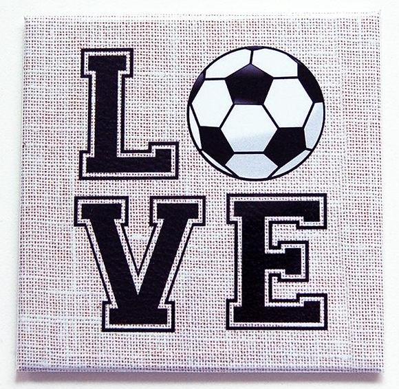 Love Soccer / Love Football Magnet - Kelly's Handmade
