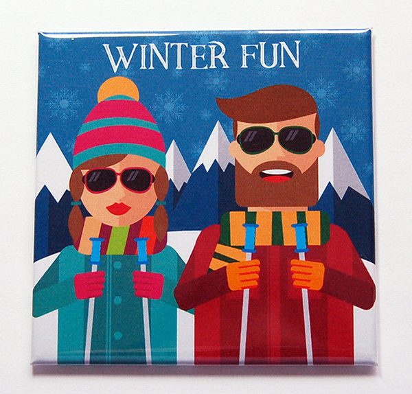 Winter Fun Magnet - Kelly's Handmade