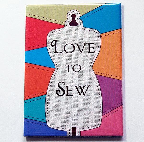 Love to Sew Rectangle Magnet - Kelly's Handmade