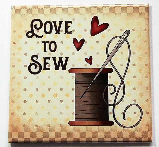 Love to Sew Magnet - Kelly's Handmade