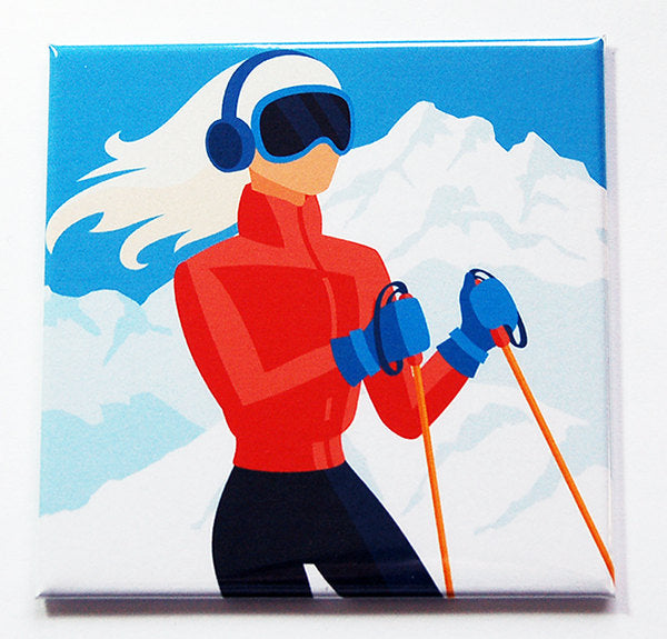 Skiing Magnet - Kelly's Handmade