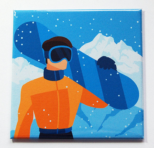 Snowboarder Magnet - Kelly's Handmade