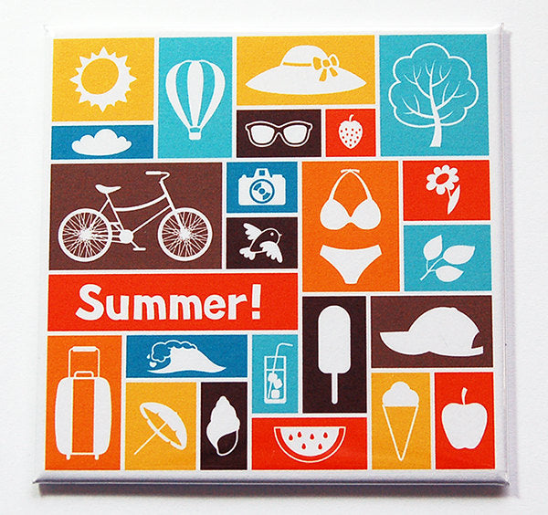 Summer Mosaic Magnet - Kelly's Handmade