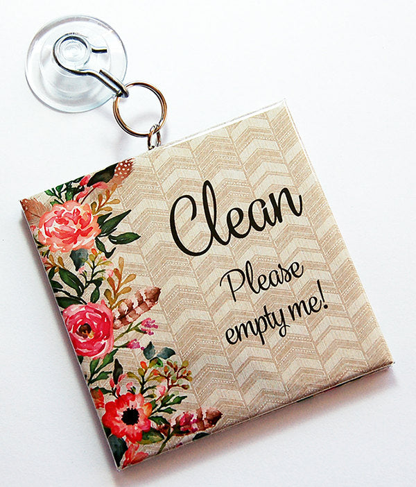 Floral Chevron Clean/Dirty Dishwasher Sign - Kelly's Handmade