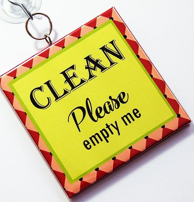 Harlequin Trim Clean/Dirty Dishwashwer Sign - Kelly's Handmade