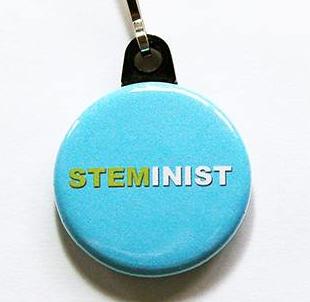 STEMinist Zipper Pull Available in Pink & Blue - Kelly's Handmade
