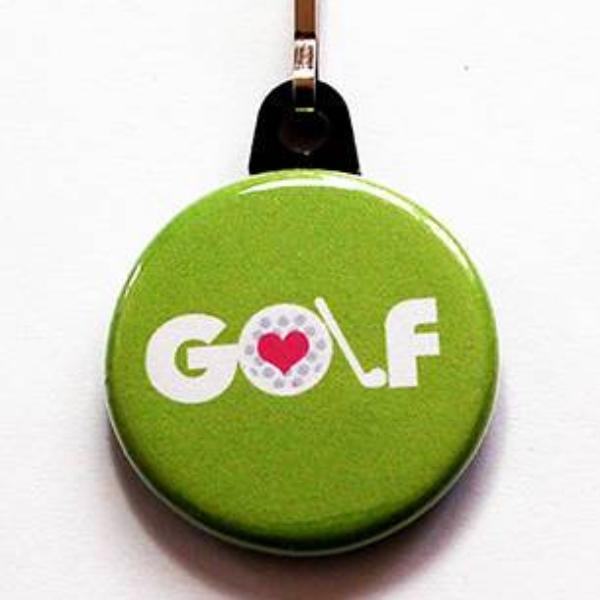 Golf Zipper Pull in Green - Kelly's Handmade