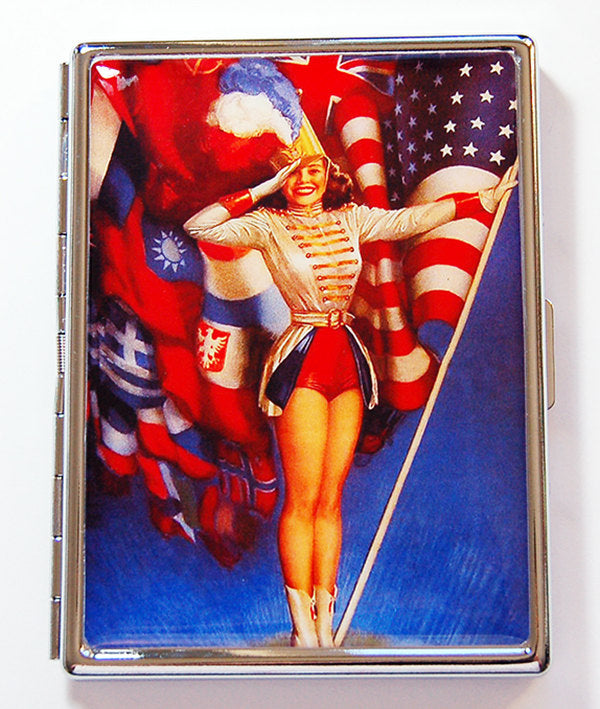 Stars & Stripes Slim Cigarette Case - Kelly's Handmade