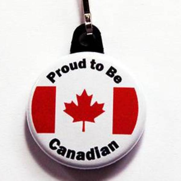 Proud to be Canadian Zipper Pull - Kelly's Handmade