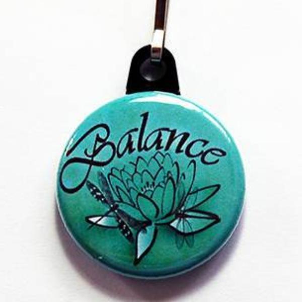 Balance Lotus Flower Zipper Pull - Kelly's Handmade