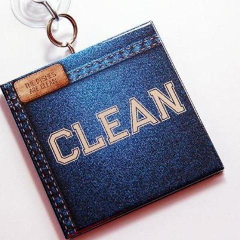 Blue Jeans Clean/Dirty Dishwasher Sign - Kelly's Handmade